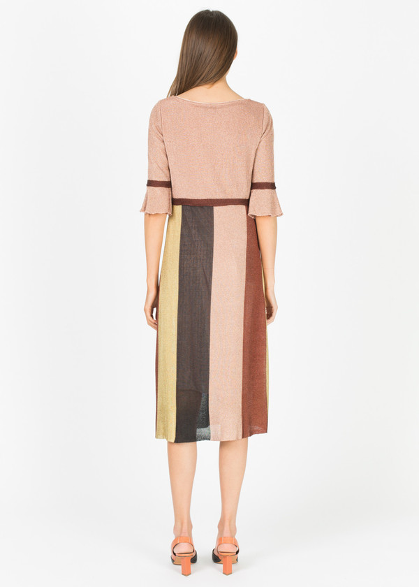 Siyu Lurex Elbow-Sleeve Dress Siyu Lurex Elbow-Sleeve Dress