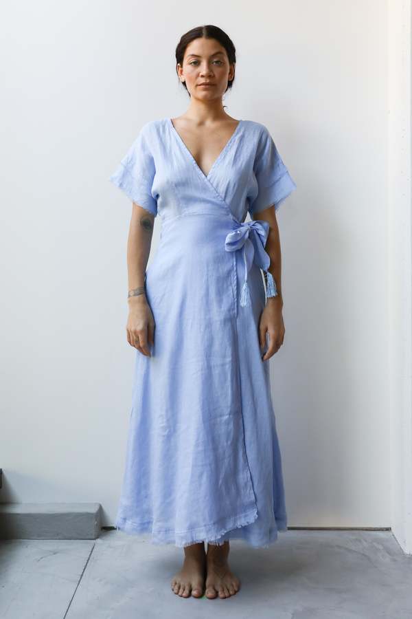 at Dawn. Maxi Fringe Wrap Dress | Garmentory
