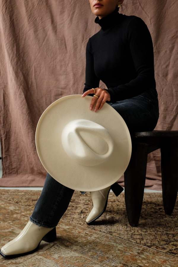 Lack Of Color Melodic Fedora - Ivory | Garmentory display picture 2