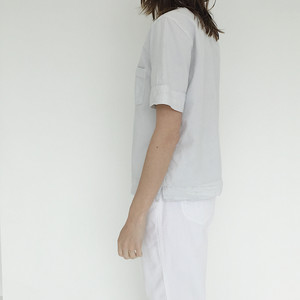 Johan Vintage Light Blue Textured Cotton Shirt Johan Vintage Light Blue Textured Cotton Shirt