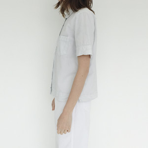 Johan Vintage Light Blue Textured Cotton Shirt Johan Vintage Light Blue Textured Cotton Shirt