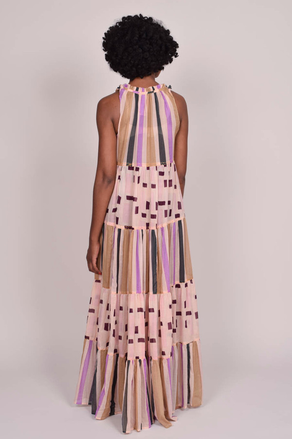Yvonne S Sleeveless Maxi Hippy Dress - Pink Yvonne S Sleeveless Maxi Hippy Dress - Pink
