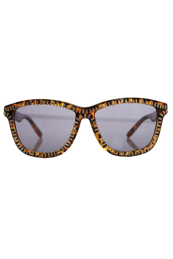 Linda Farrow X Alexander Wang Zipper Sunglasses Alexander Wang Brown Zipper Motif AW/3/10 Sunglasses  main image 3