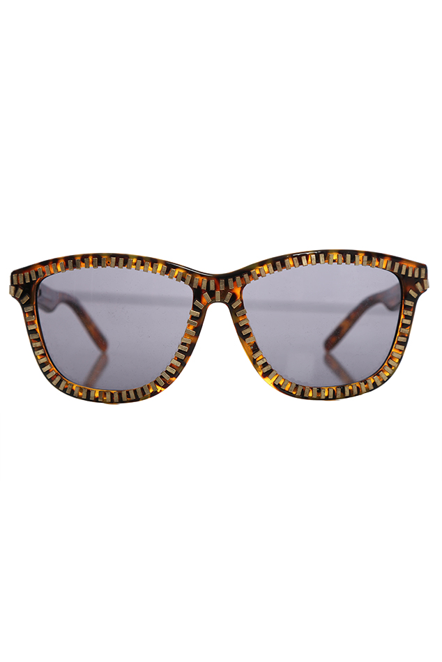 Linda Farrow x Alexander Wang Brown Zipper Motif Sunglasses  display picture 1