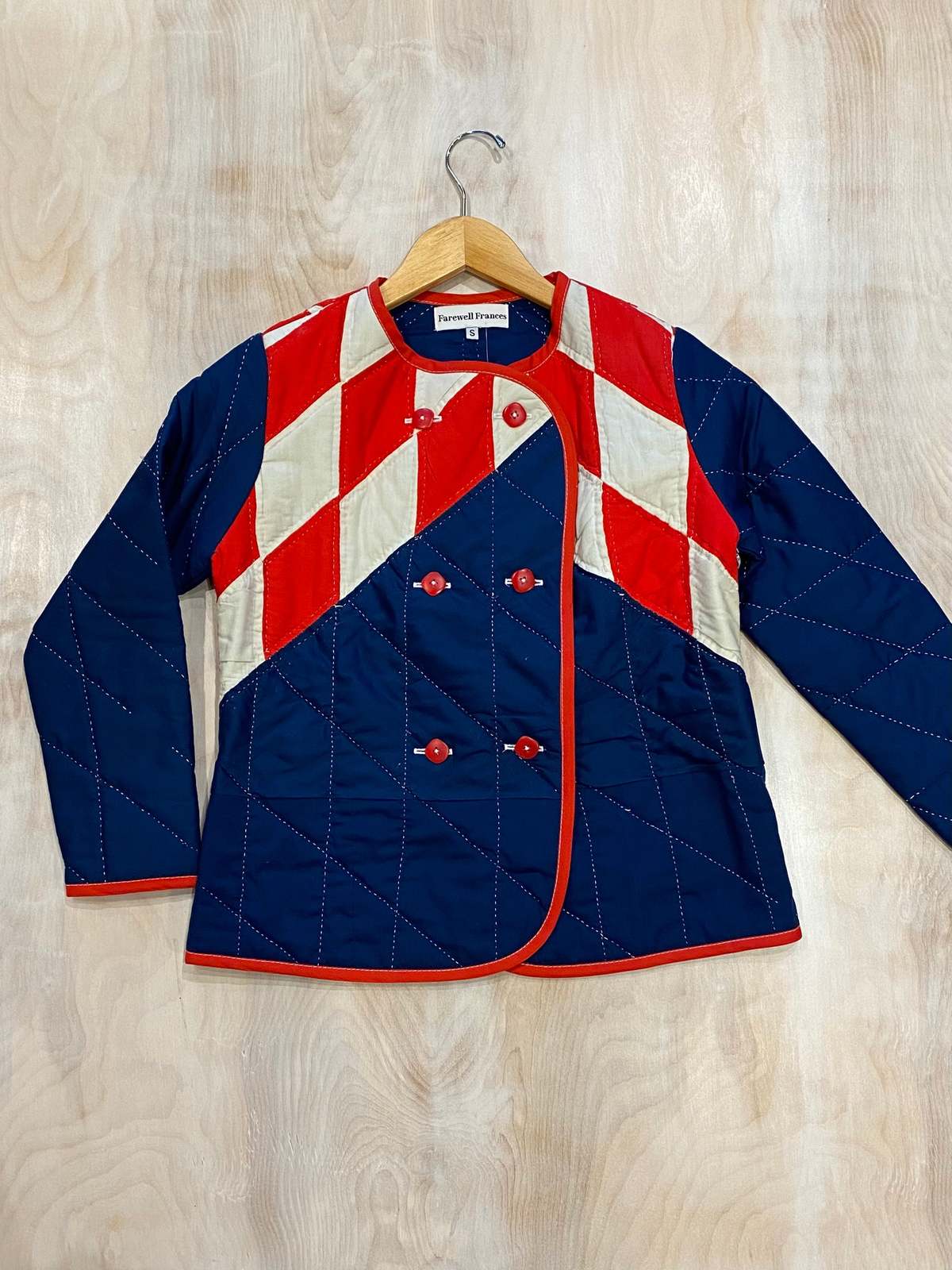 Farewell Frances Quilted Jean Coat - Multi | Garmentory