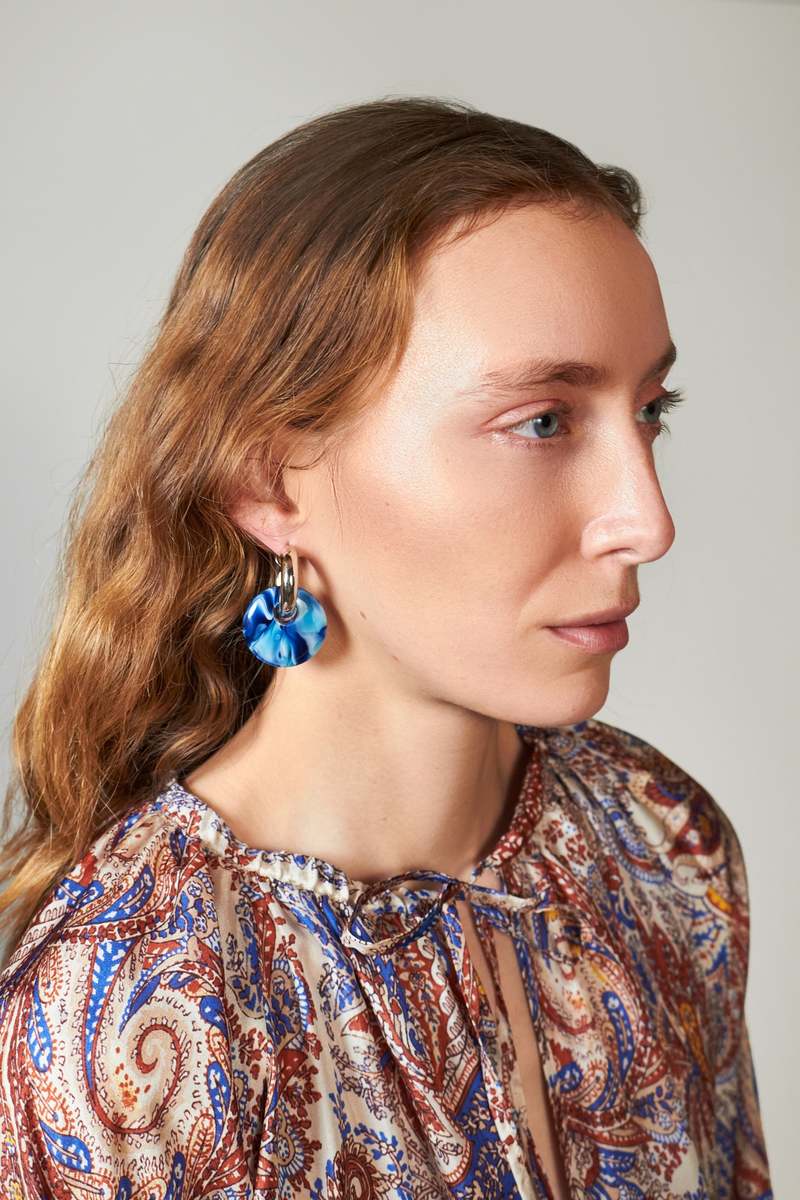 Machete Chunky hoop silver/Capri Charm Garmentory