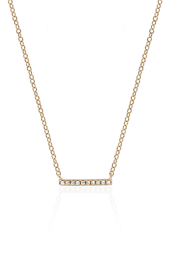 EF Collection Diamond Mini Bar Necklace EF Collection Diamond Mini Bar Necklace