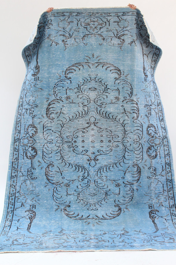 Beklina Turkish Overdyed Rug Ocean Beklina Turkish Overdyed Rug Ocean