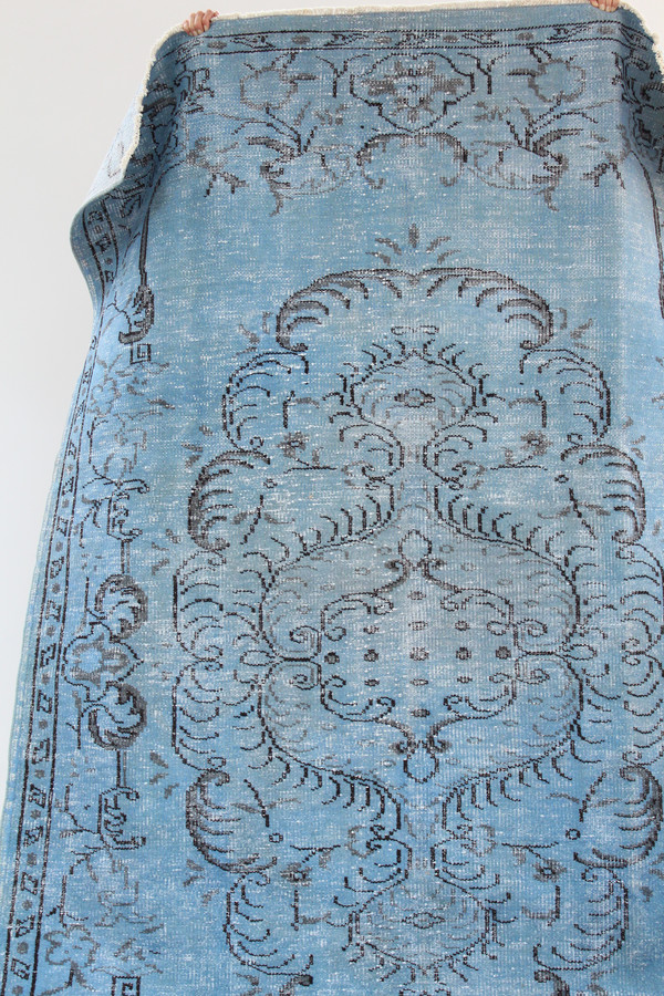 Beklina Turkish Overdyed Rug Ocean Beklina Turkish Overdyed Rug Ocean