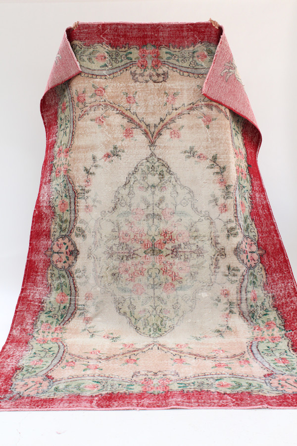 Beklina Turkish Overdyed Rug Rose Beklina Turkish Overdyed Rug Rose