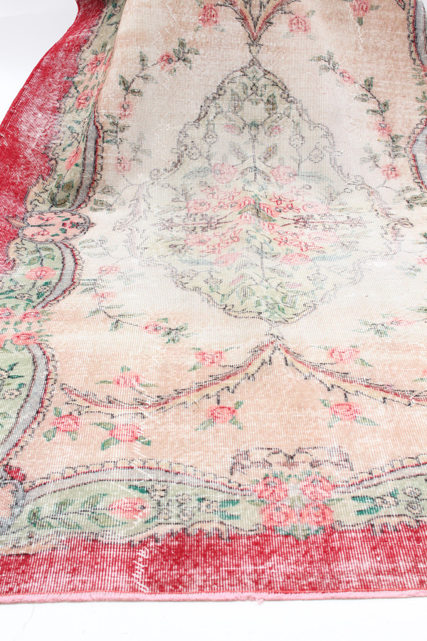 Beklina Turkish Overdyed Rug Rose Beklina Turkish Overdyed Rug Rose