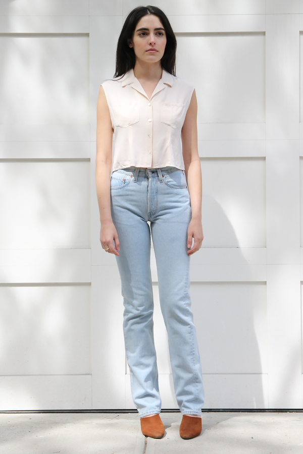 DUO NYC VINTAGE DKNY SILK SLEEVELESS BUTTON UP DUO NYC VINTAGE DKNY SILK SLEEVELESS BUTTON UP