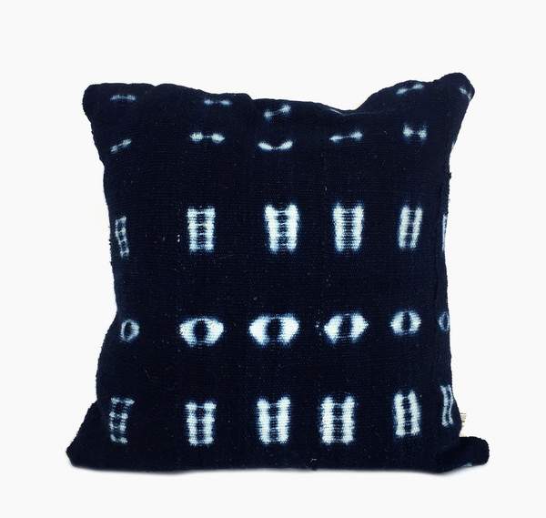 Bryar Wolf Inigo Dyed Mudcloth Pillow Bryar Wolf Inigo Dyed Mudcloth Pillow