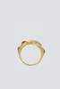 Mondo Mondo Suede Ring - Brass/Light Blue - Thumbnail 4