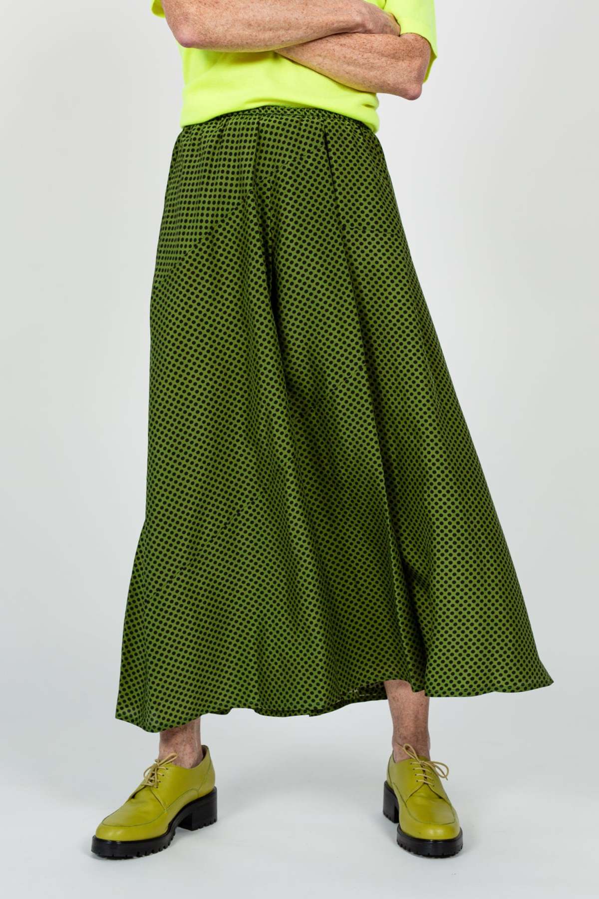Christian Wijnants Safron Skirt -  black pear/green polka - Image 2 of 4