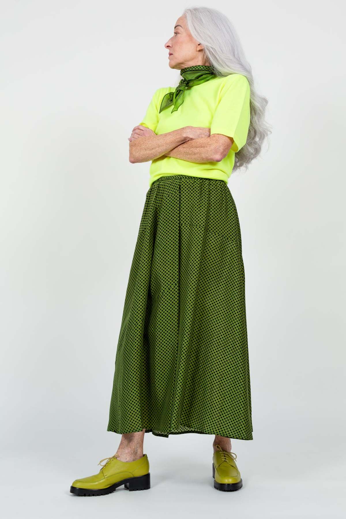 Christian Wijnants Safron Skirt -  black pear/green polka - Image 1 of 4