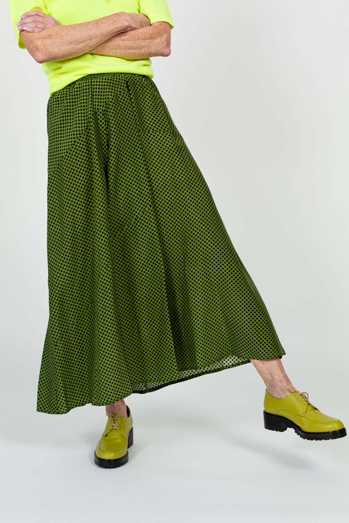 Christian Wijnants Safron Skirt -  black pear/green polka - Image 3 of 4