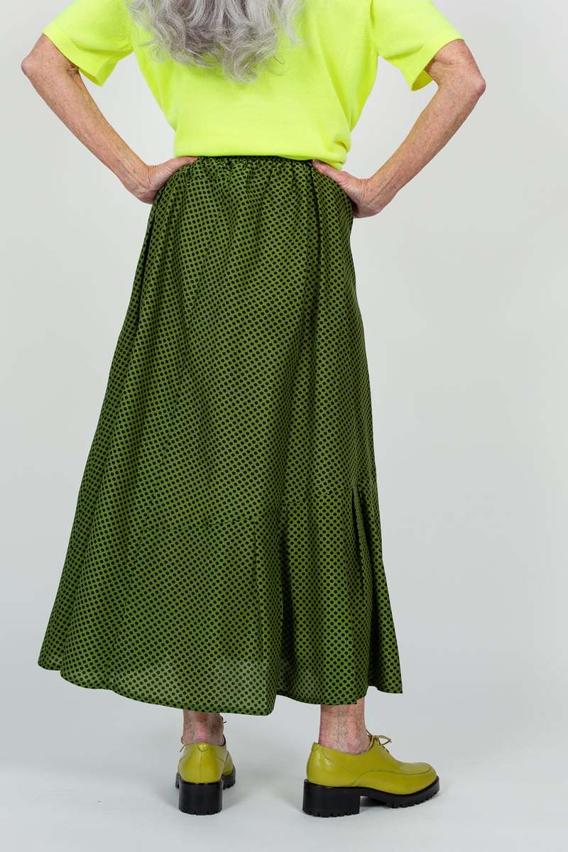Christian Wijnants Safron Skirt -  black pear/green polka