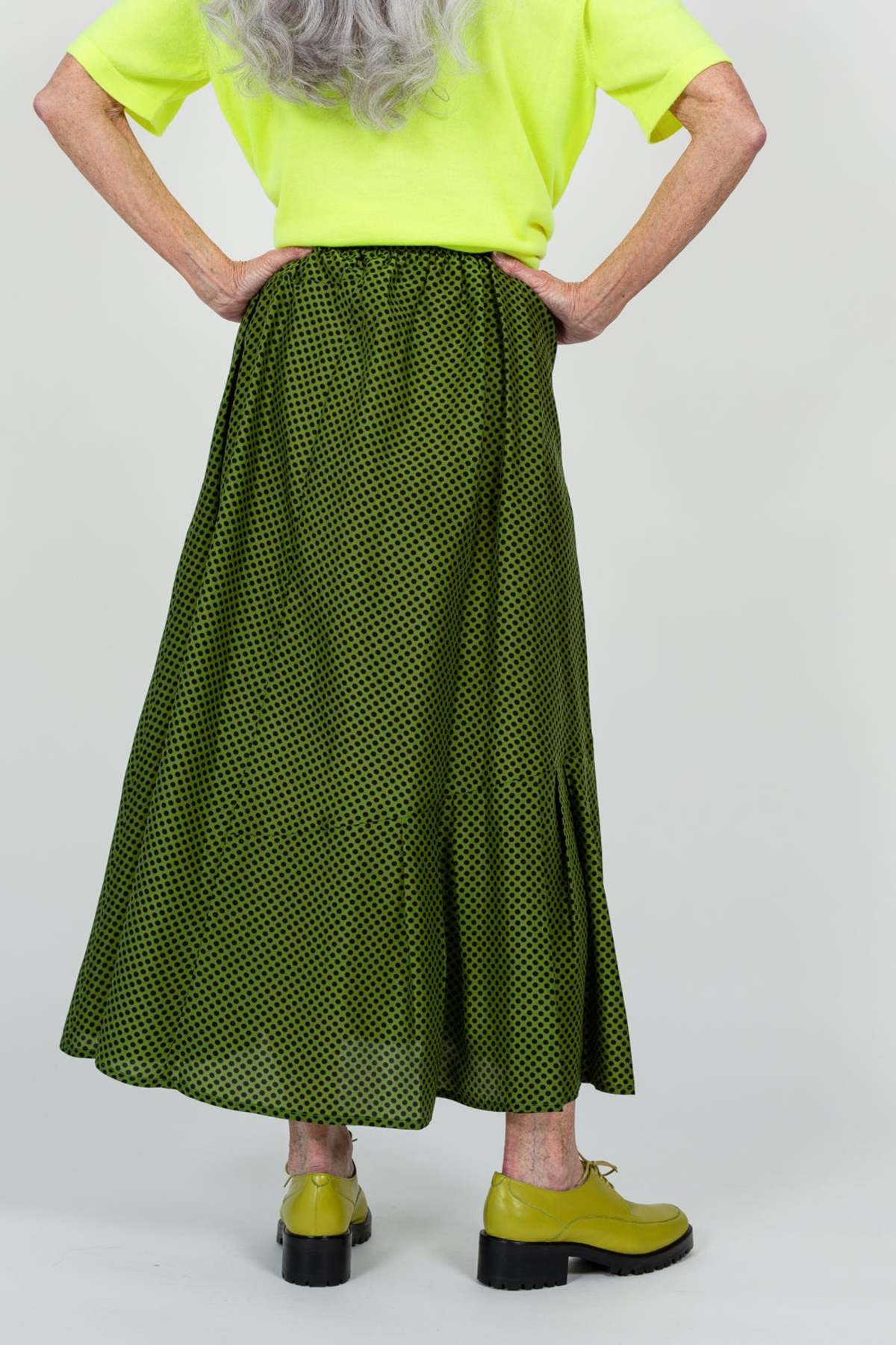 Christian Wijnants Safron Skirt -  black pear/green polka - Image 4 of 4