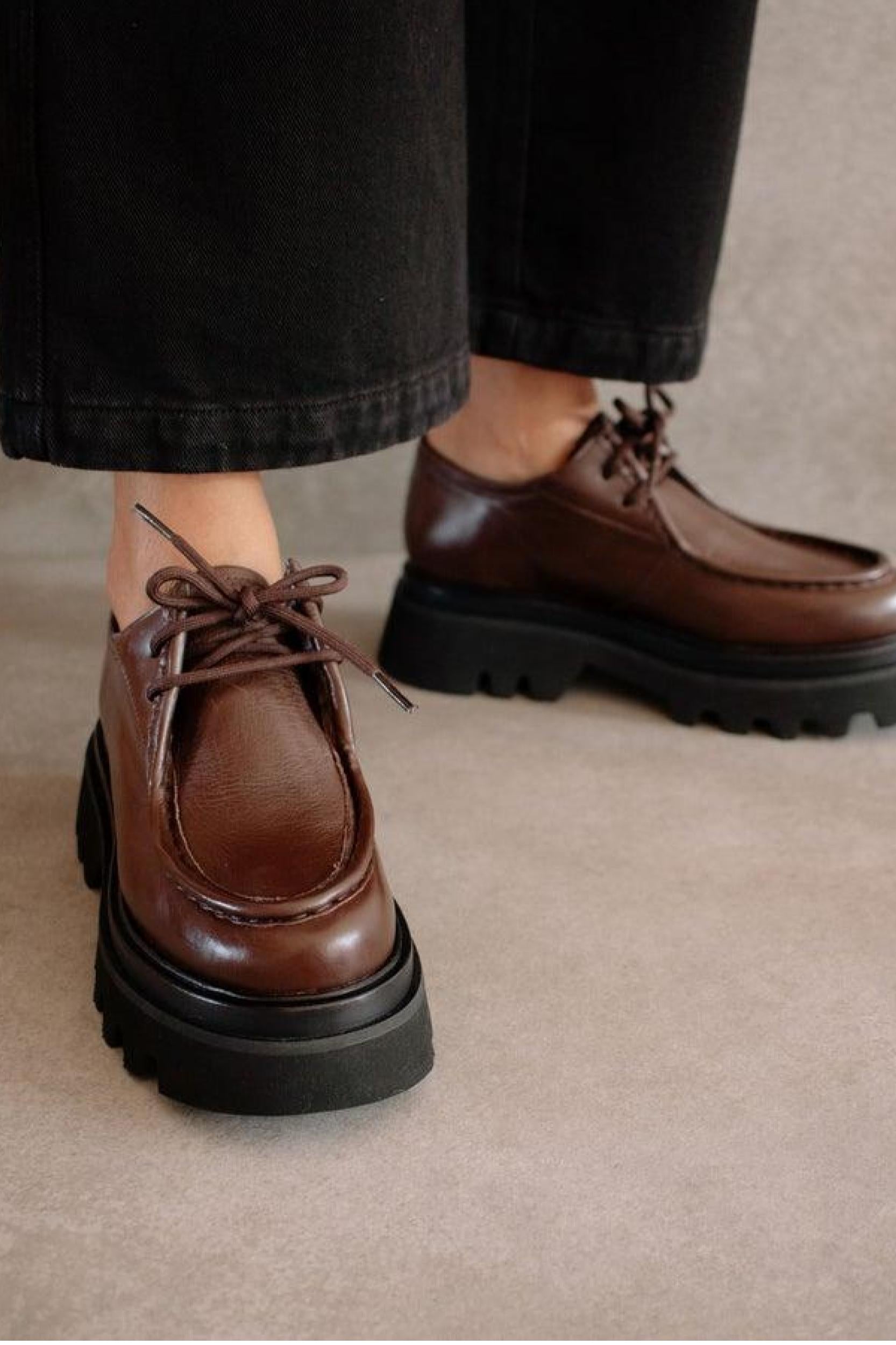 Alohas Tycoon Coffee Brown Leather Loafers - Coffee Brown