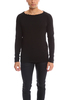 V::Room Fleece Crewneck LS Sweater - Black - Thumbnail 1