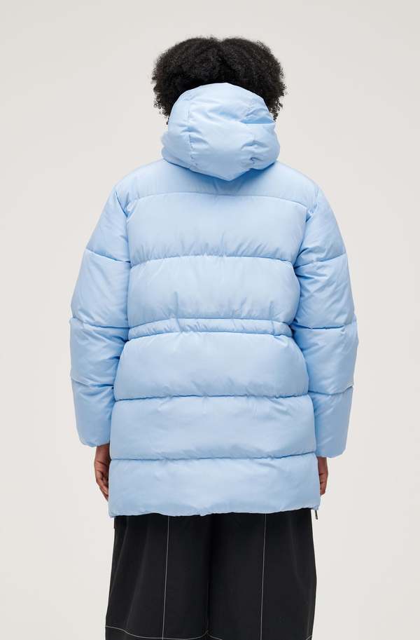 Ganni Tech Puffer Oversized Puffer Midi Jacket - Placid Blue