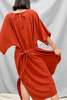 Devlyn Van Loon Tie Back Dress - Cayenne - Thumbnail 2