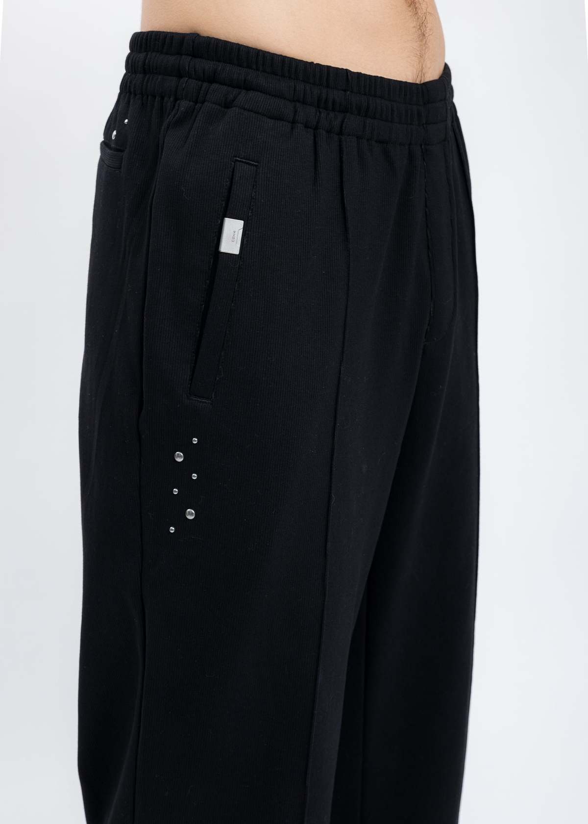 C2H4 Asteroid Rivet Zippered Sweatpants - black - Image 7 of 8