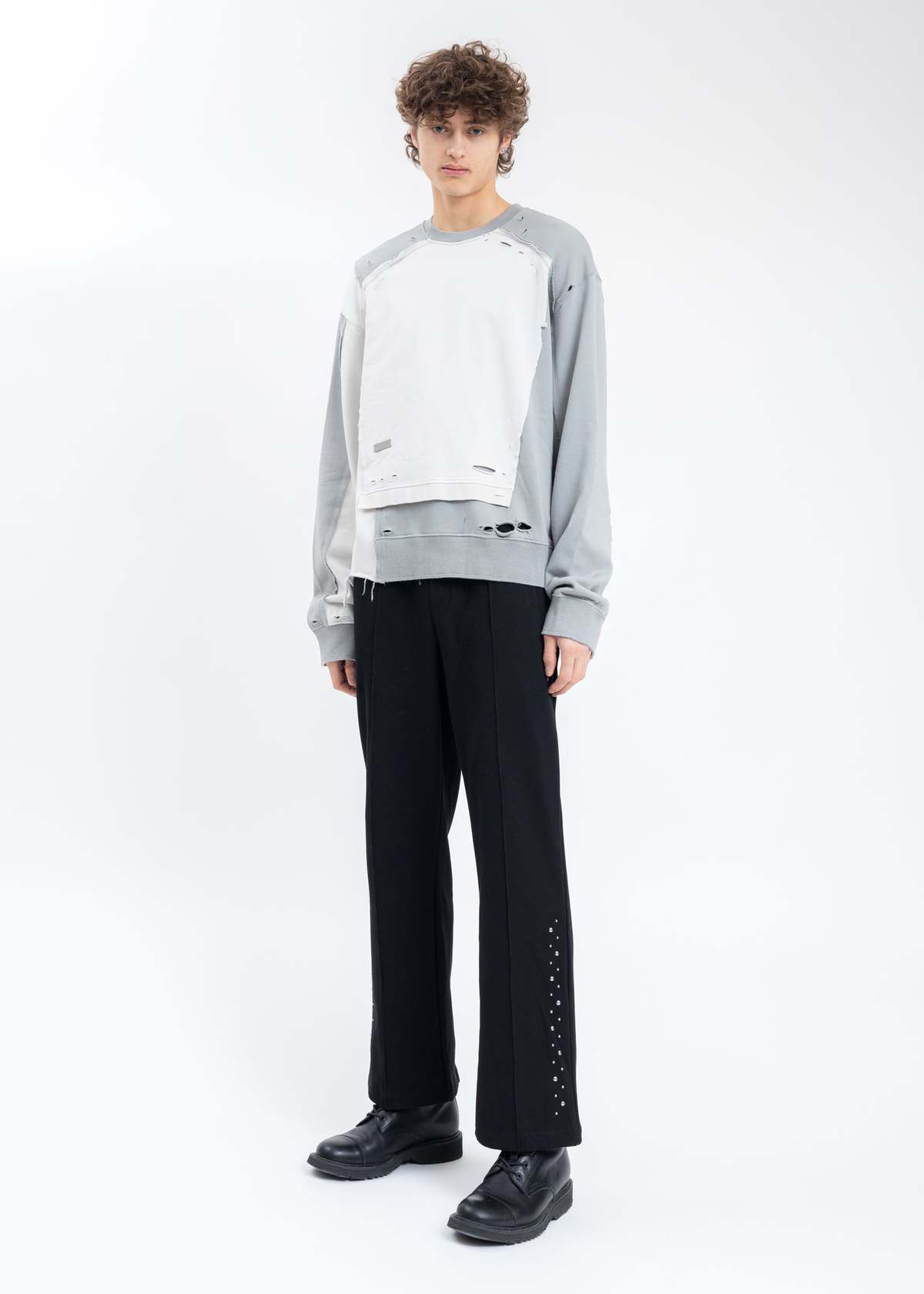 C2H4 Asteroid Rivet Zippered Sweatpants - black - Image 1 of 8