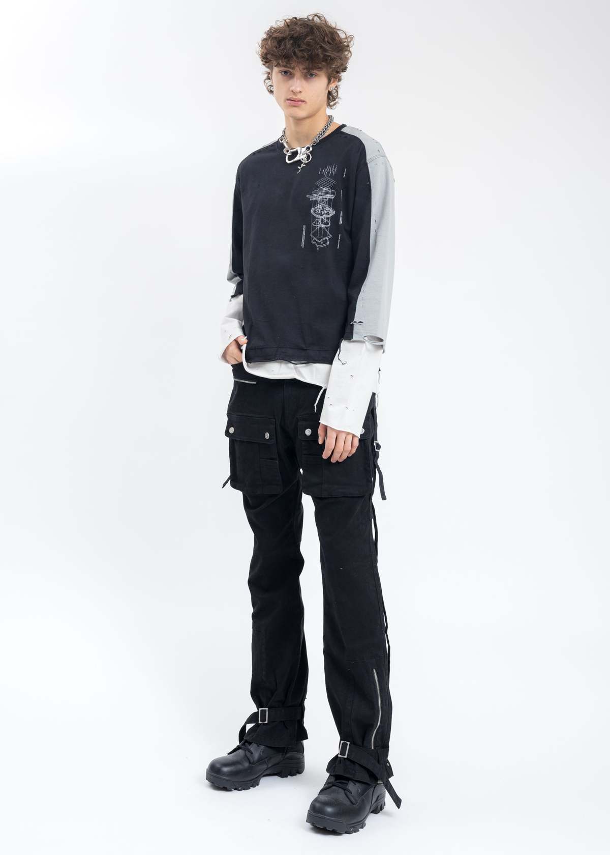 C2H4 Tulwar Cut Military Work Pants - Black | Garmentory