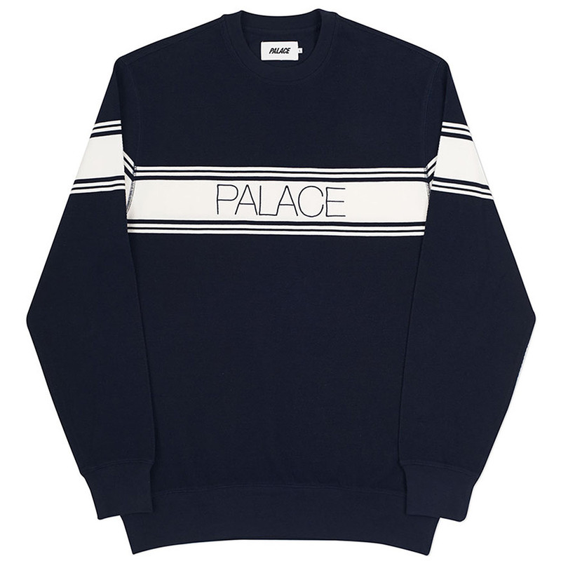 palace stripe crew neck