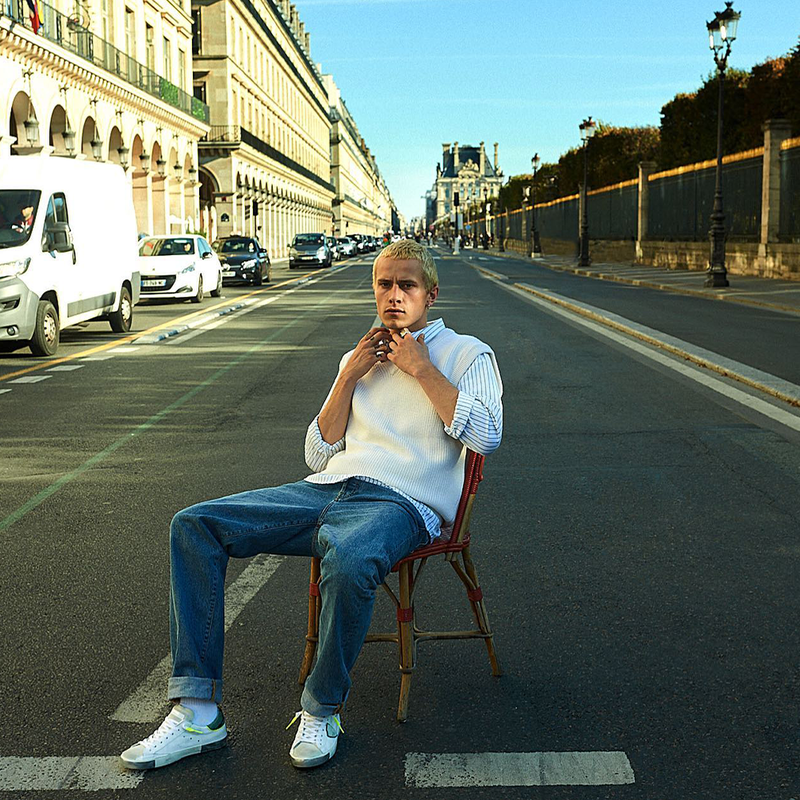 Philippe Model PRSX Low Camouflage White Jaune Men PRLU VC05