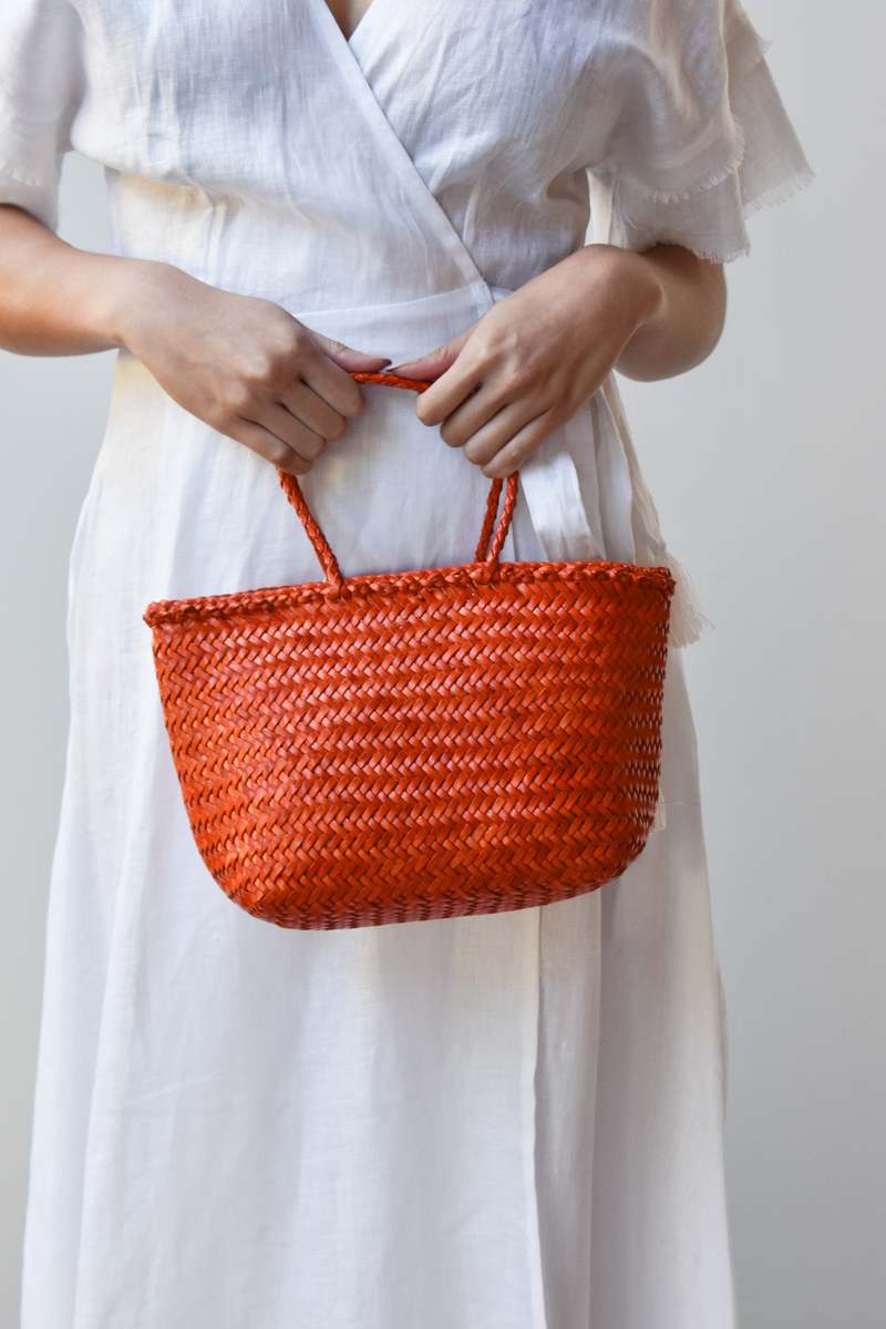 Dragon Diffusion Grace Mini Basket Bag - Orange | Garmentory
