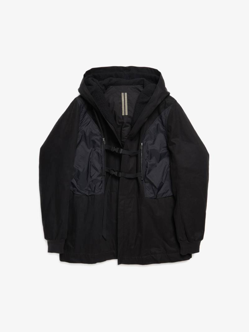 ジャケット・アウター Rick Owens DRKSHDW WINDBREAKER Rick Owens Drkshdw Strapped Hood Jacket - Black | Garmentory