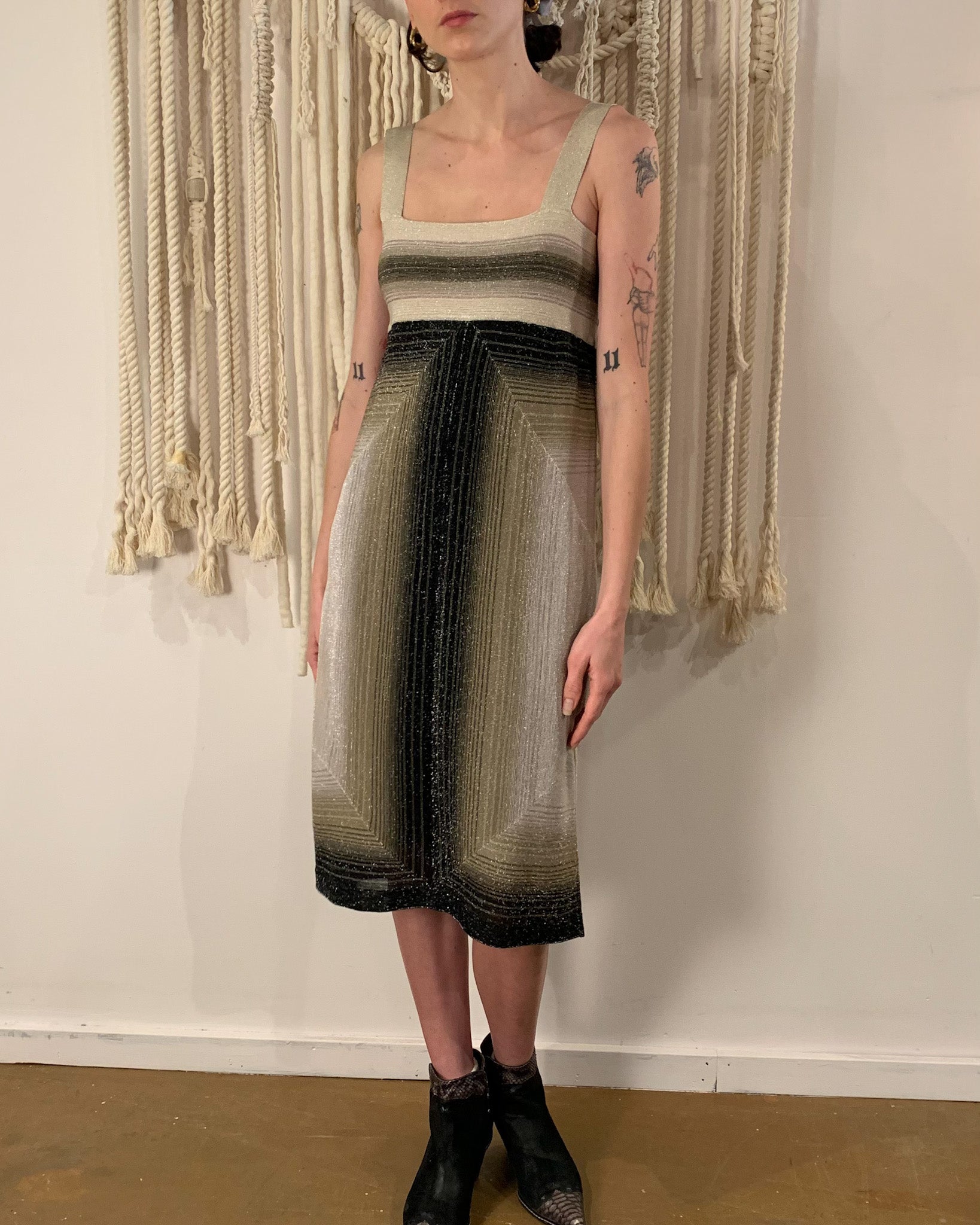 Vintage Missoni Geometric Glitter Dress | Garmentory