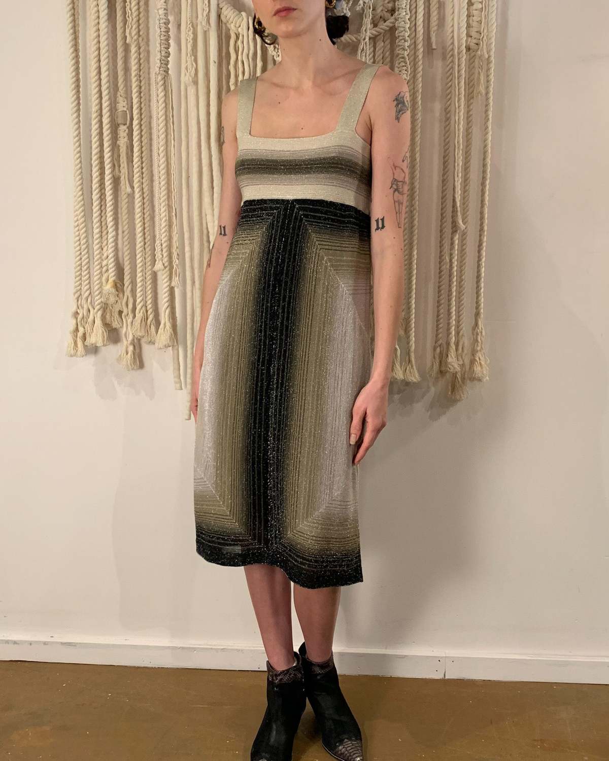 slim fit dress slacks MISSONI | Partialized Knit Midi Dress w/ Sequins main image 0