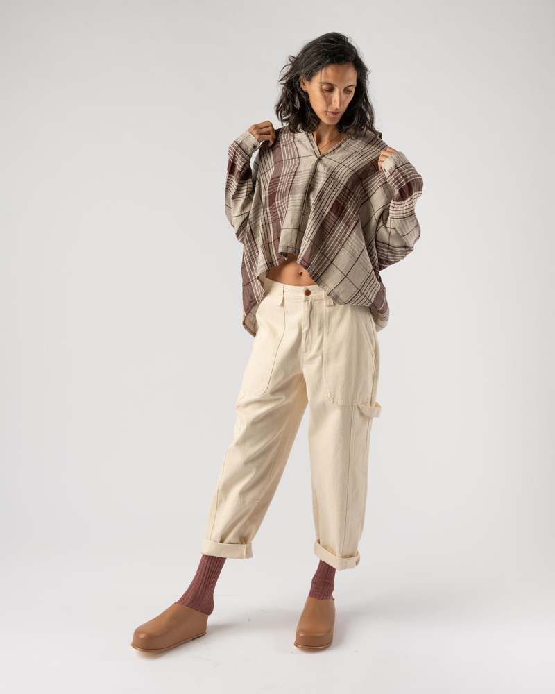 ichiAntiquités Check Sarrouel Pants