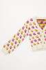 Azalea Fuzzy Cropped Cardigan - Floral Print - Thumbnail 2