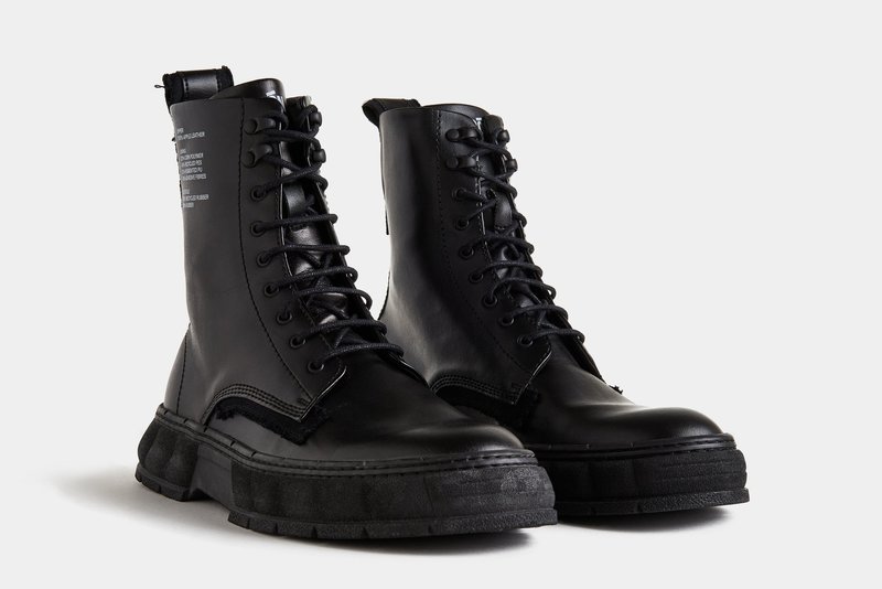 ミドルブーツ VIRON Women Boots C1992Z03A90BLACK Black Viron 1992 Apple Vegan Boots - Black | Garmentory
