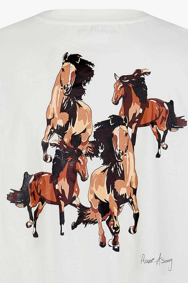 House of Sunny Wild Horses Skate Tee - white | Garmentory