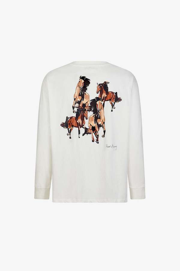 House of Sunny Wild Horses Skate Tee - white | Garmentory