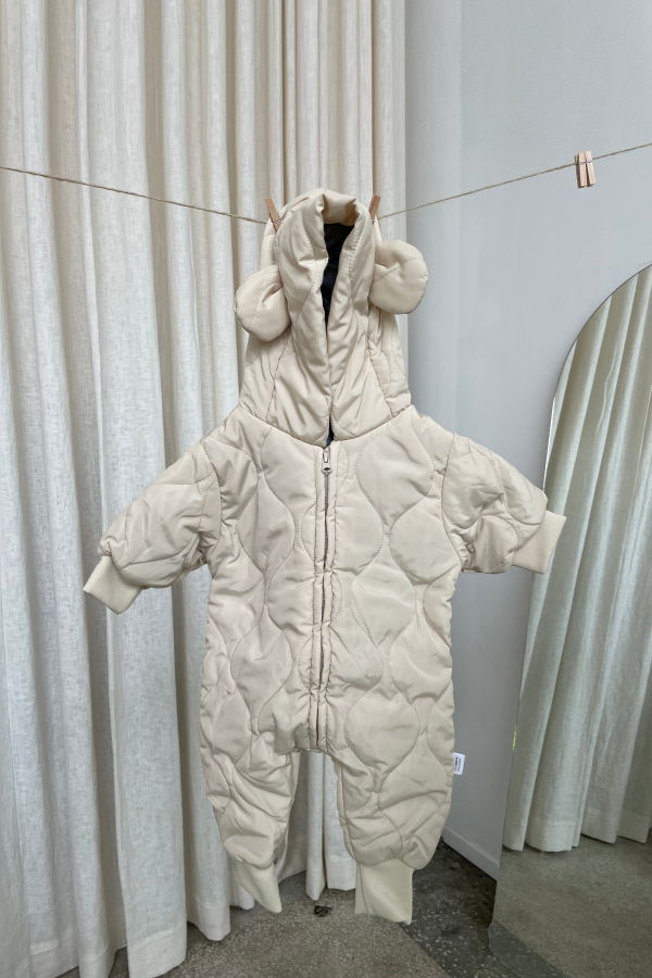 CREAM ONESIE PUFFER