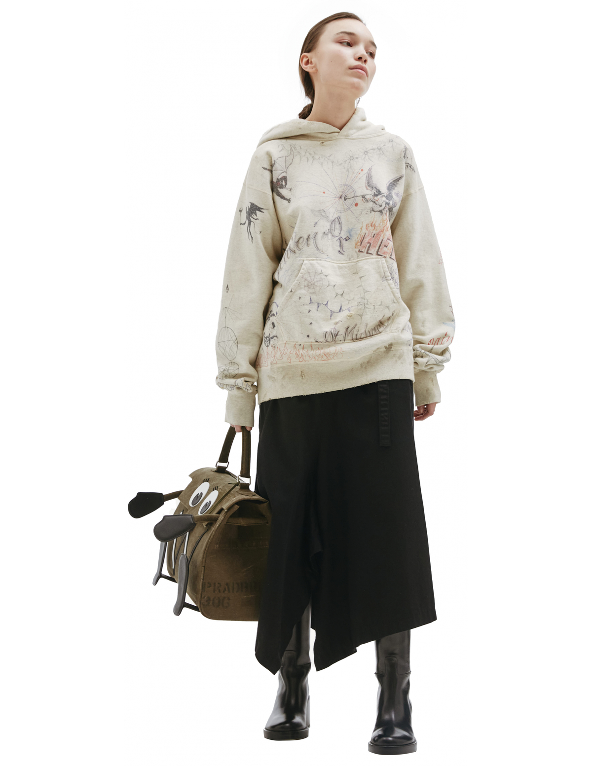 Saint Michael X Dr. Woo Hoodie - Beige | Garmentory