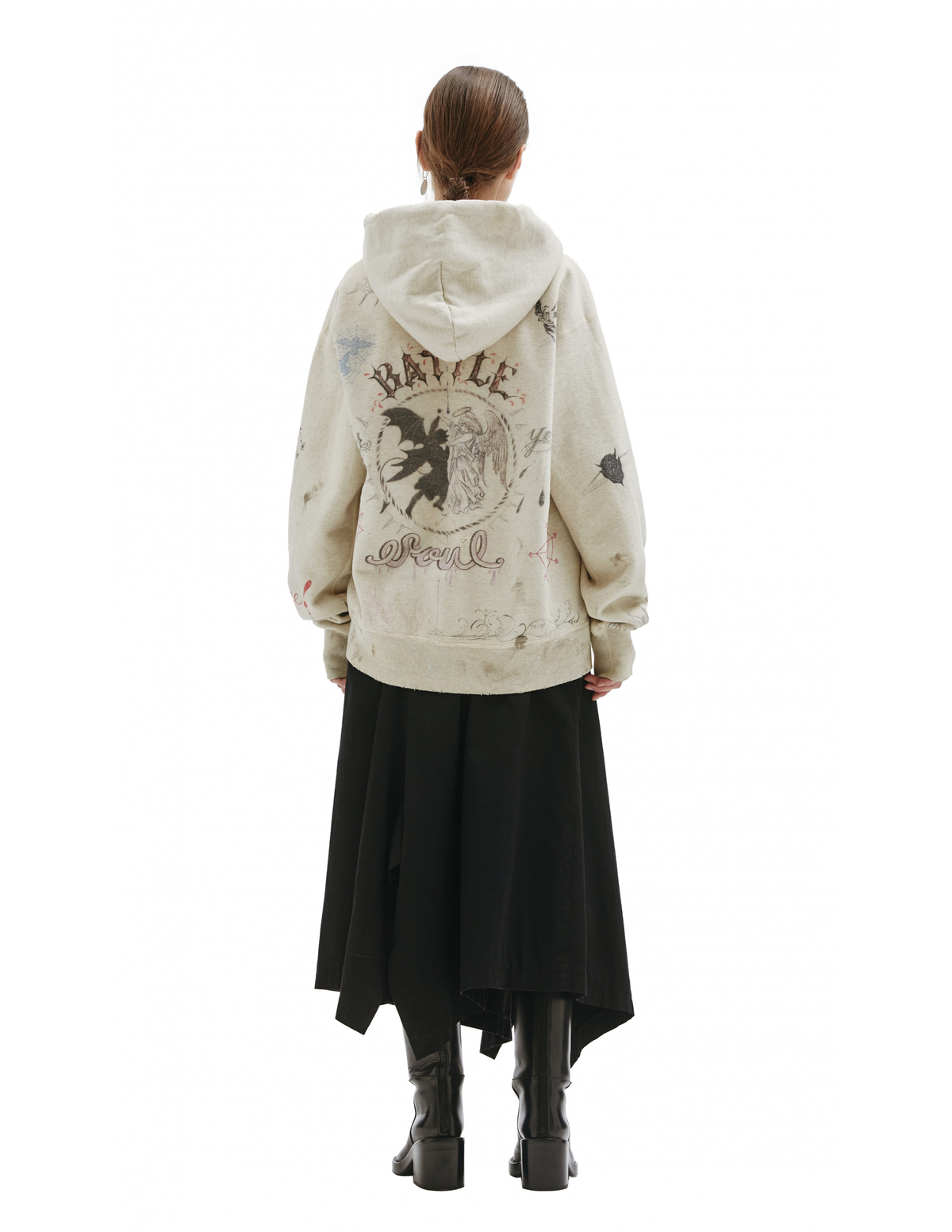 Saint Michael X Dr. Woo Hoodie - Beige | Garmentory