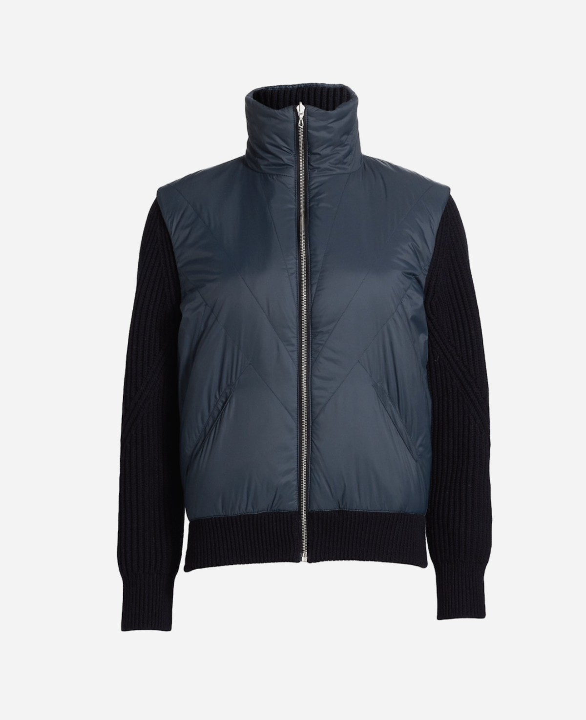 Rag & Bone Mikaela Zip Up Black/Navy Garmentory