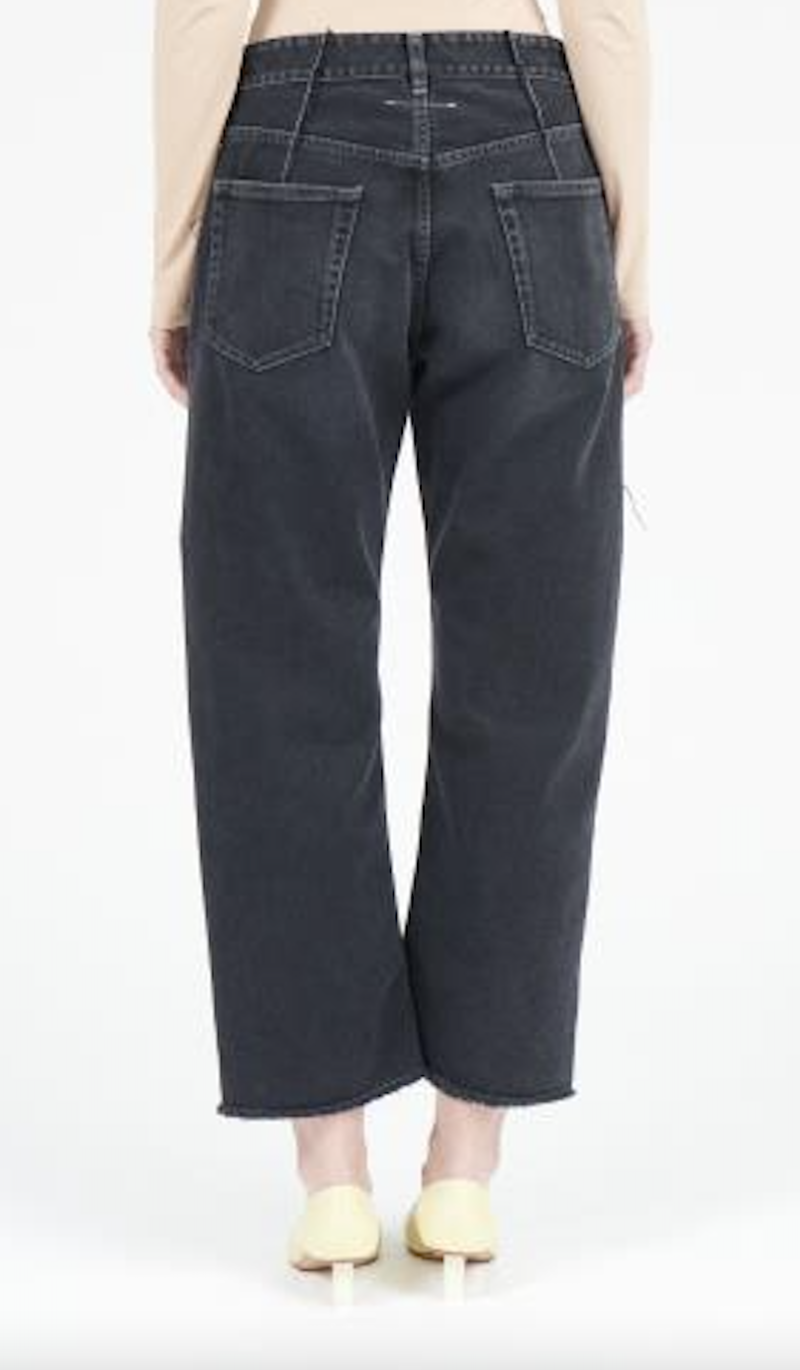 MM6 Maison Margiela Crop Jeans - Black | Garmentory