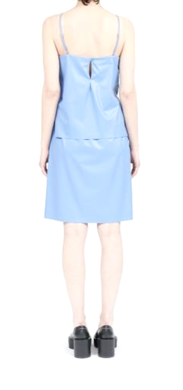MM6 Maison Margiela Vegan Leather Dress - Light Blue | Garmentory