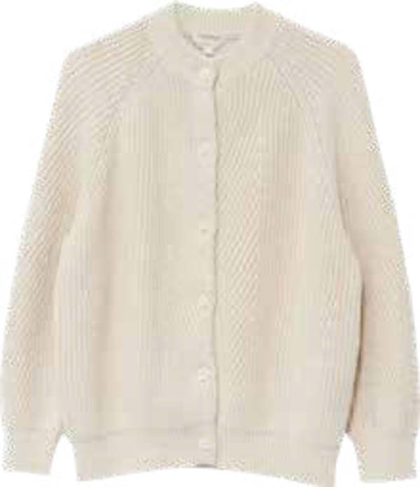 demylee Jodie Organic Cotton Cardigan - cream | Garmentory