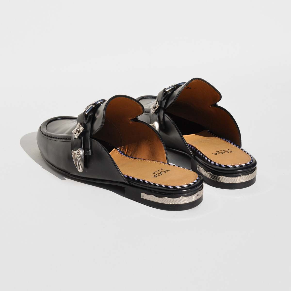Toga Pulla Classic Loafer Mules - Black | Garmentory
