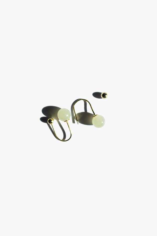 seree Clip Jade Cuff Earrings